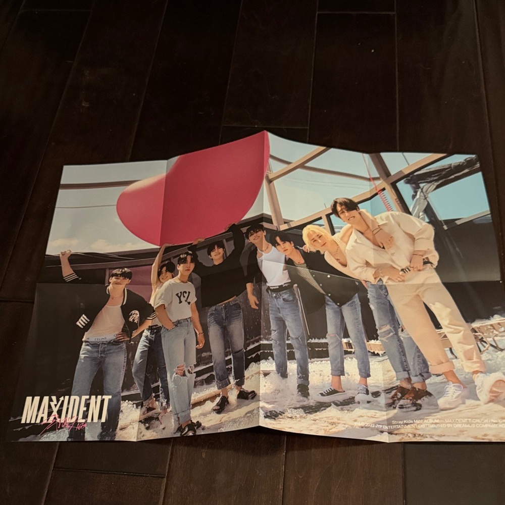K-pop group Stray Kids poster from their Maxident album